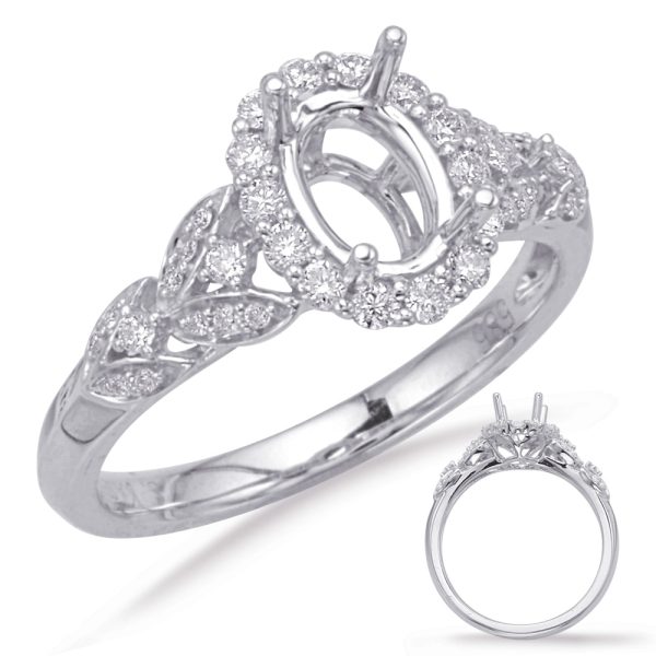 White Gold Halo Engagement Ring
