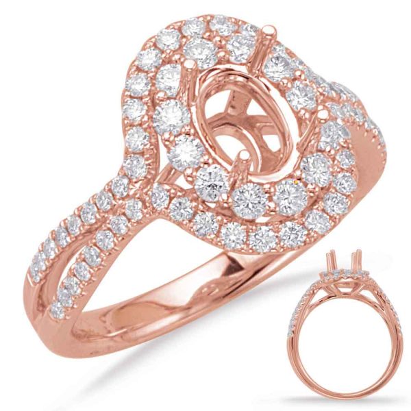 Rose Gold Halo Engagement Ring