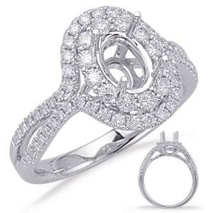 White Gold Halo Engagement Ring