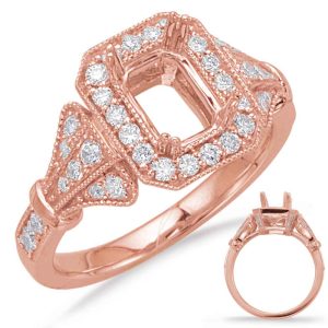 Rose Gold Halo Engagement Ring