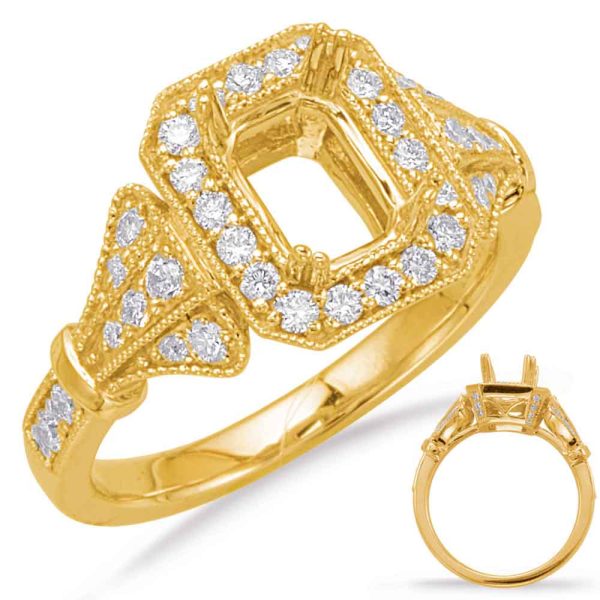 Yellow Gold Halo Engagement Ring