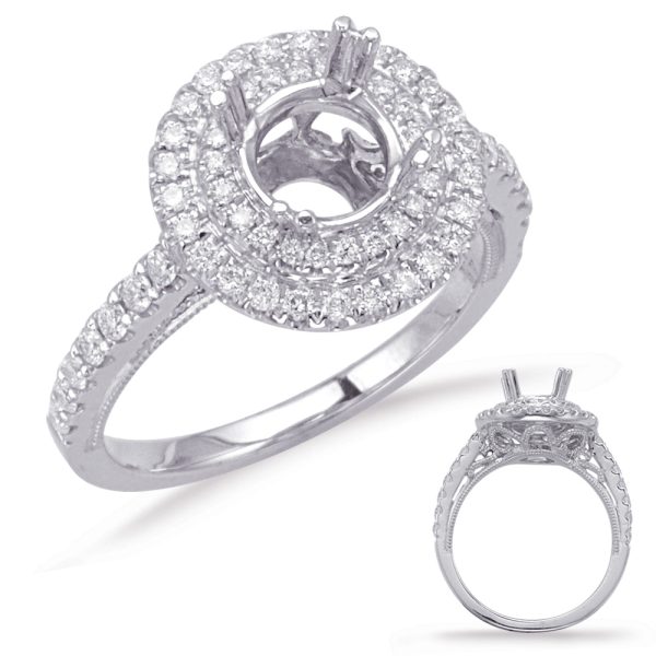 White Gold Halo Engagement Ring