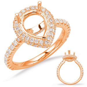 Rose Gold Halo Engagement Ring