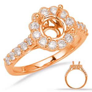 Rose Gold Halo Engagement Ring Rose Gold Halo Engagement Ring