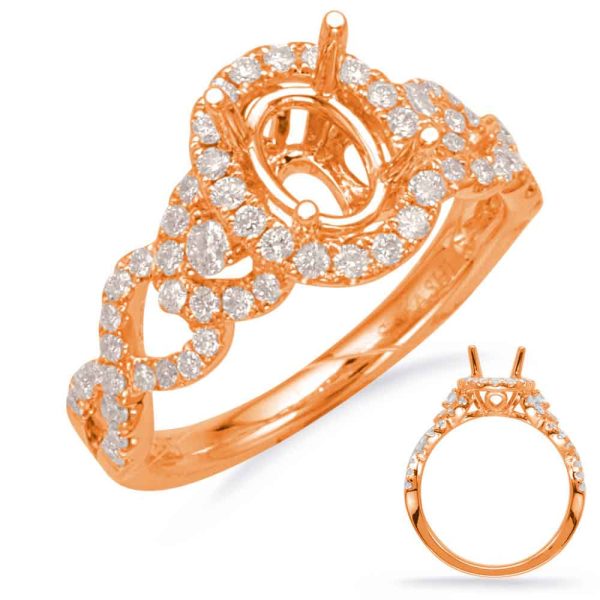 Rose Gold Halo Engagement Ring