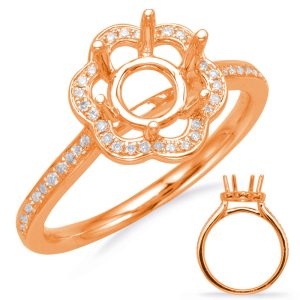 Rose Gold Halo Engagement Ring Rose Gold Halo Engagement Ring