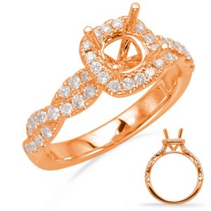 Rose Gold Halo Engagement Ring