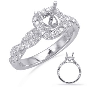 White Gold Halo Engagement Ring White Gold Halo Engagement Ring