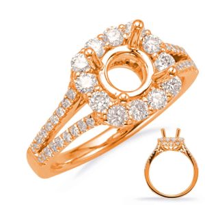 Rose Gold Halo Engagement Ring