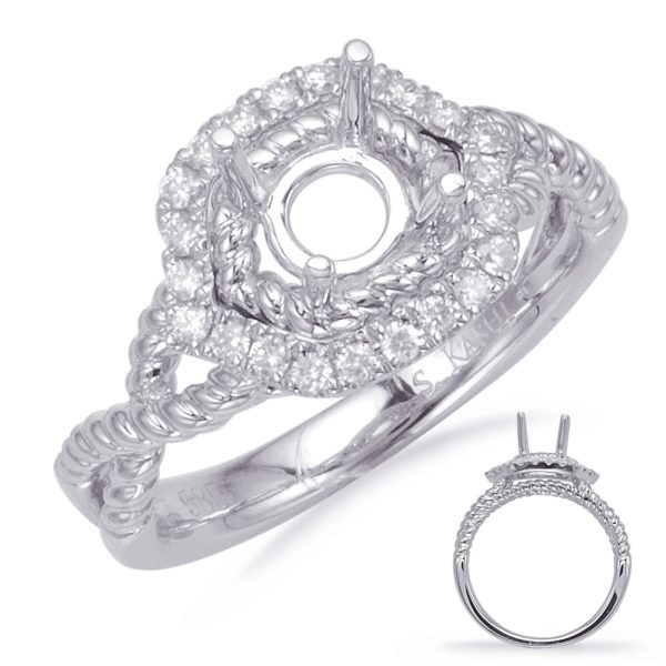 White Gold Halo Engagement Ring