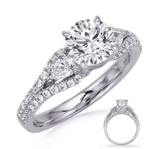White Gold Diamond Engagement Ring