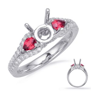 White Gold Ruby & Diamond Ring White Gold Ruby & Diamond Ring