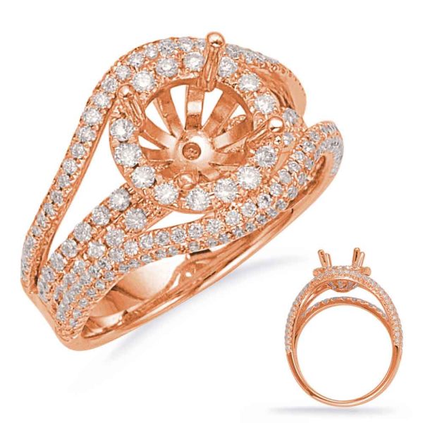 Rose Gold Halo Engagement Ring