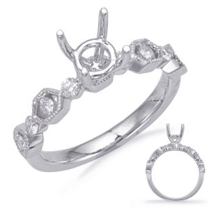 White Gold Engagement Ring White Gold Engagement Ring