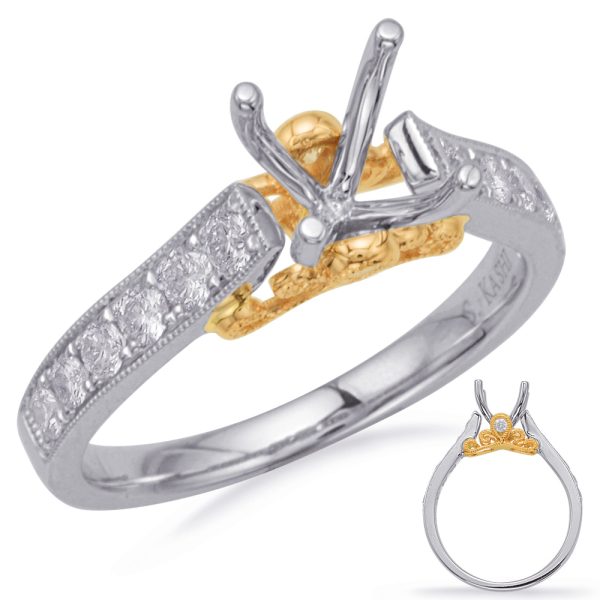 Yellow & White Gold Engagement Ring