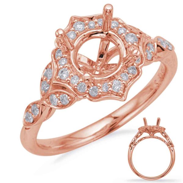 Rose Gold Halo Engagement Ring
