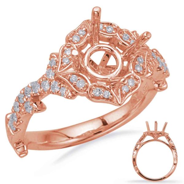 Rose Gold Halo Engagement Ring