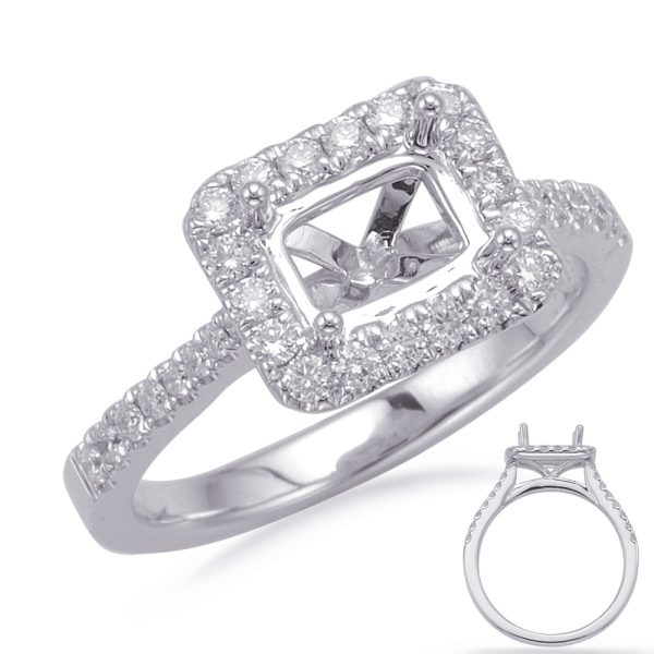 White Gold Halo Engagement Ring