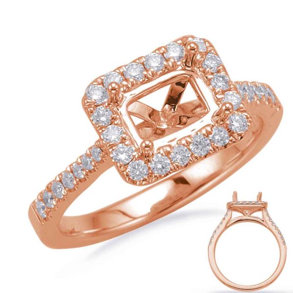 Rose Gold Halo Engagement Ring