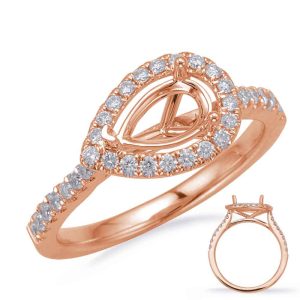 Rose Gold Halo Engagement Ring