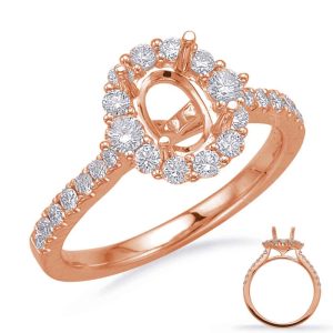 Rose Gold Halo Engagement Ring
