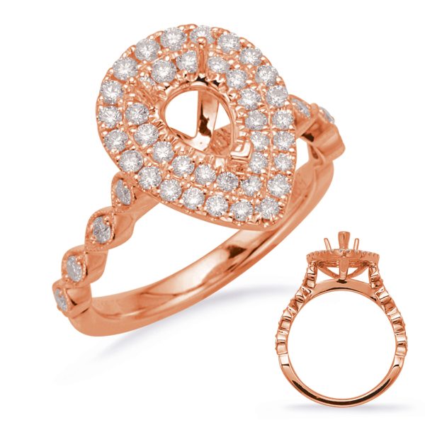 Rose Gold Halo Engagement Ring