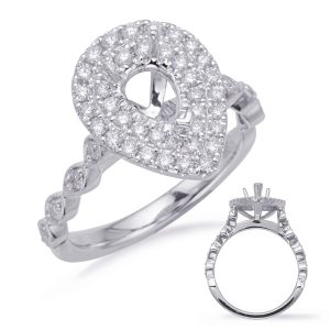 White Gold Halo Engagement Ring
