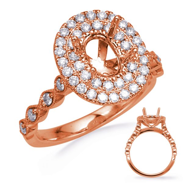 Rose Gold Halo Engagement Ring
