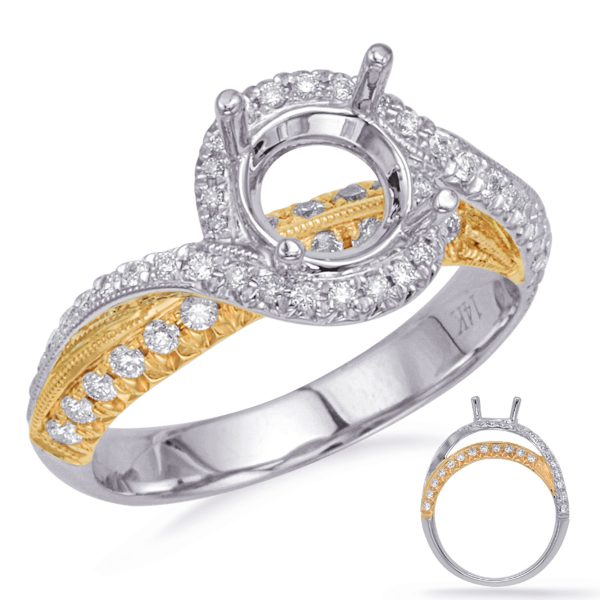 Yellow & White Gold Engagement Ring