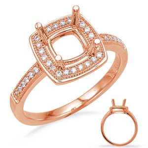 Rose Gold Halo Engagement Ring