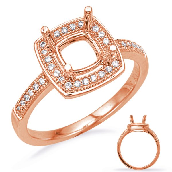 Rose Gold Halo Engagement Ring