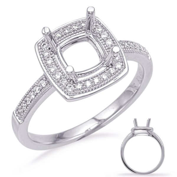 White Gold Halo Engagement Ring