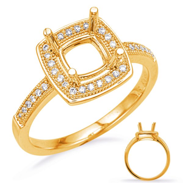 Yellow Gold Halo Engagement Ring