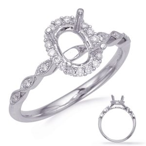 White Gold Halo Engagement Ring White Gold Halo Engagement Ring