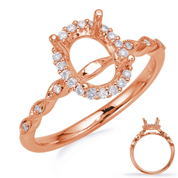 Rose Gold Halo Engagement Ring