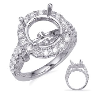 White Gold Halo Engagement Ring White Gold Halo Engagement Ring