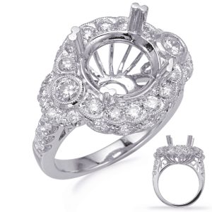 White Gold Halo Engagement Ring White Gold Halo Engagement Ring