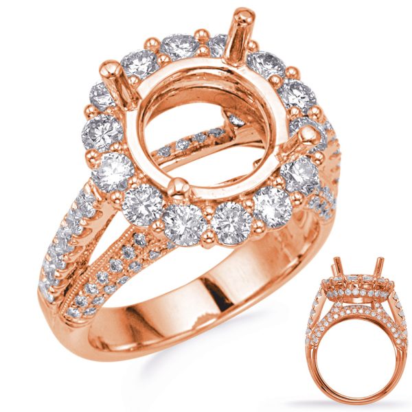 Rose Gold Halo Engagement Ring