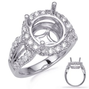 White Gold Halo Engagement Ring