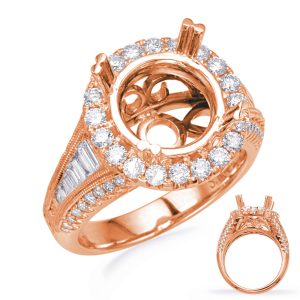 Rose Gold Halo Engagement Ring