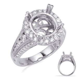 White Gold Halo Engagement Ring