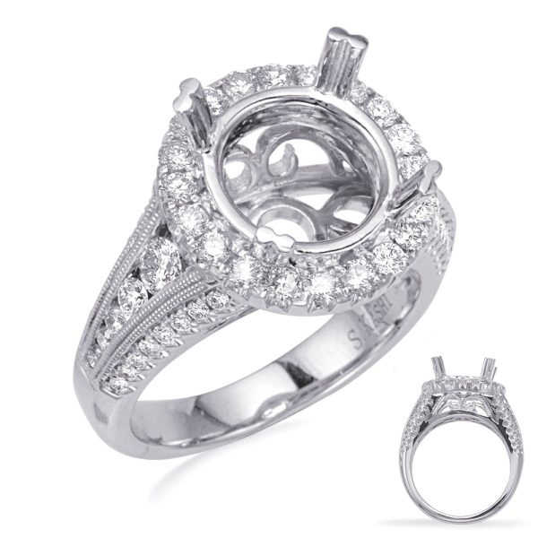 White Gold Halo Engagement Ring