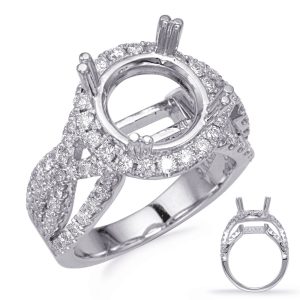 White Gold Halo Engagement Ring