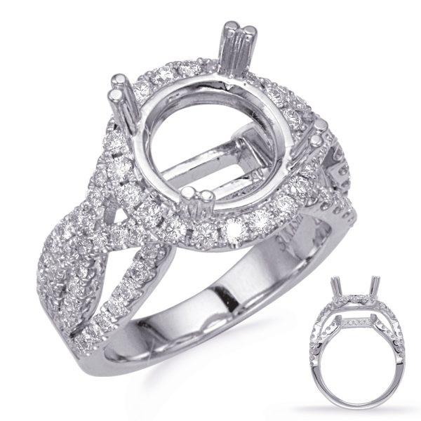 White Gold Halo Engagement Ring