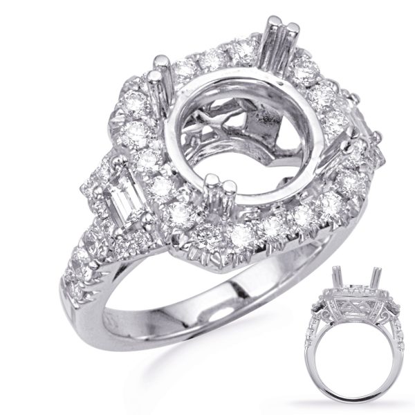 White Gold Halo Engagement Ring