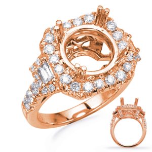 Rose Gold Halo Engagement Ring