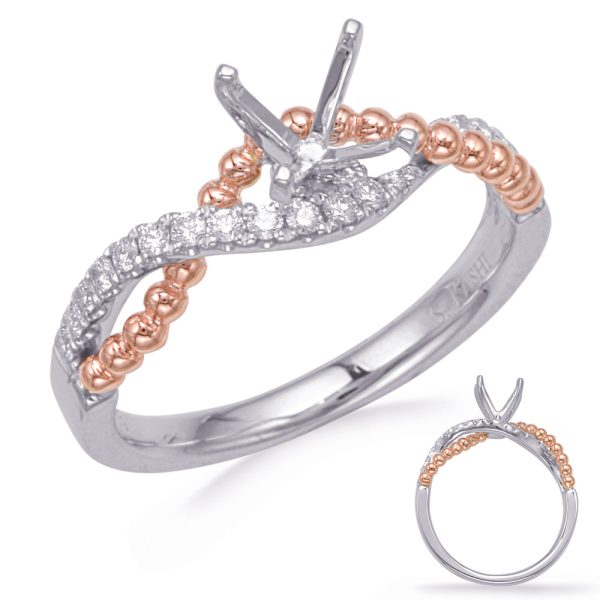 Rose & White Gold Engagement Ring