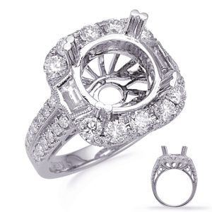 White Gold Halo Engagement Ring White Gold Halo Engagement Ring