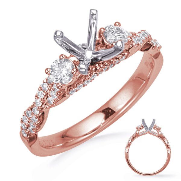 Rose & White Gold Engagement Ring