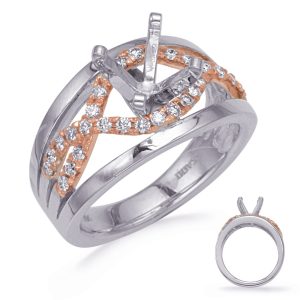 Rose & White Gold Engagement Ring